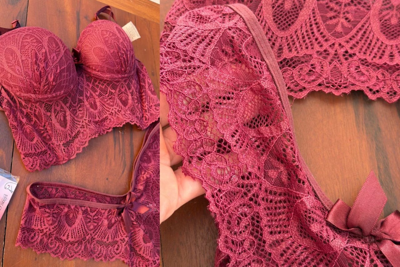 Conjunto Lingerie de Luxo Íris - Calcinha e Sutiã