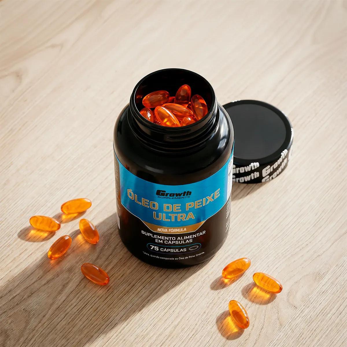 Omega 3 Óleo de Peixe Ultra 75 Softgel Growth Supplements