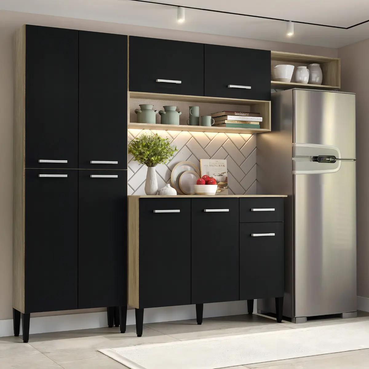 Cozinha Compacta Arizona Glam com Armário e Balcão Carraro