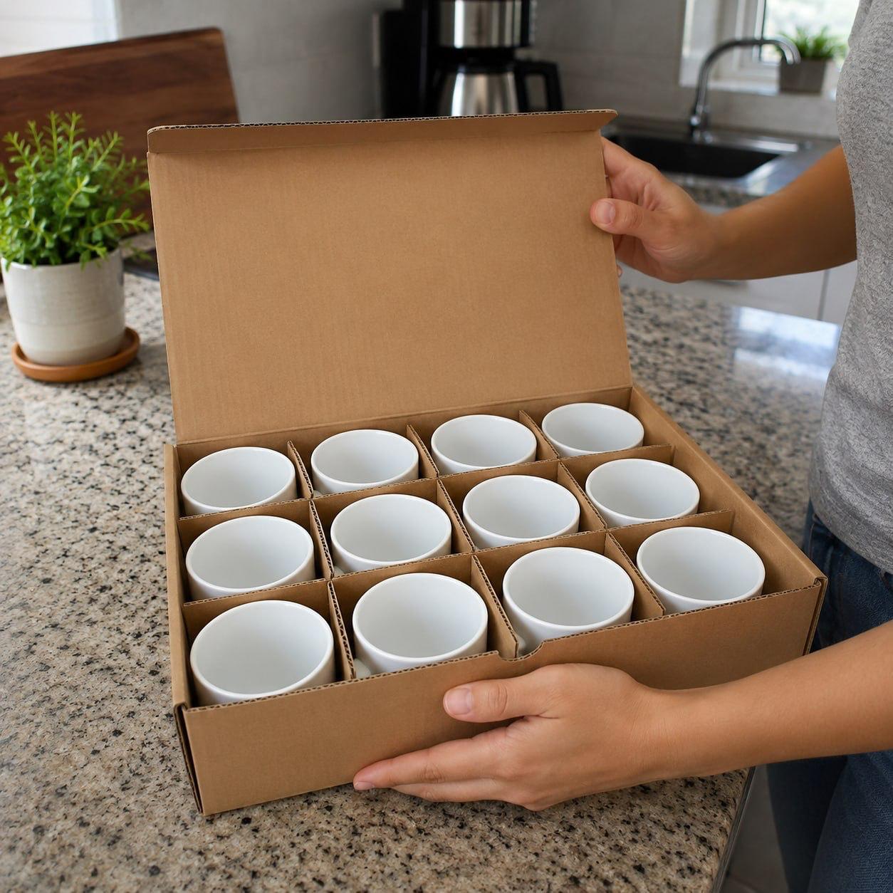 12 Canecas Brancas Porcelana Sublimação 325ml