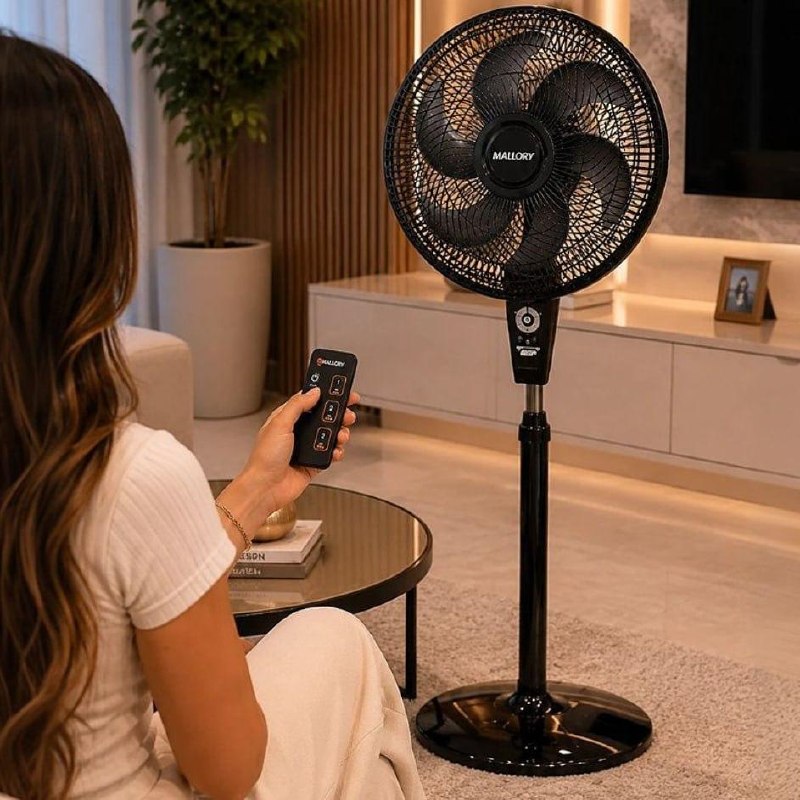 Ventilador de Coluna Mallory Delfos TS+ 126W com 6 Pás