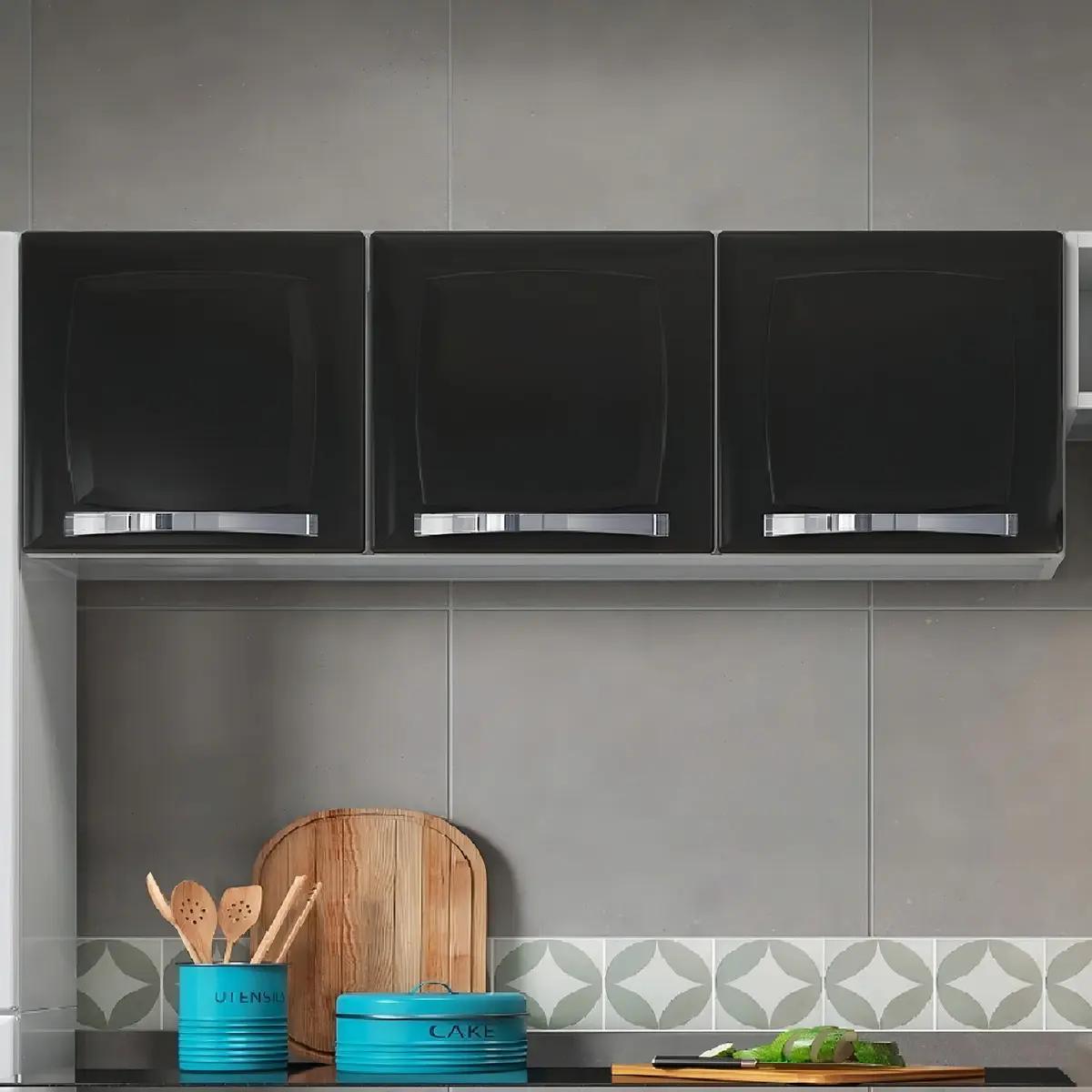 Armário Aéreo Cozinha 3 Portas Rose Itatiaia