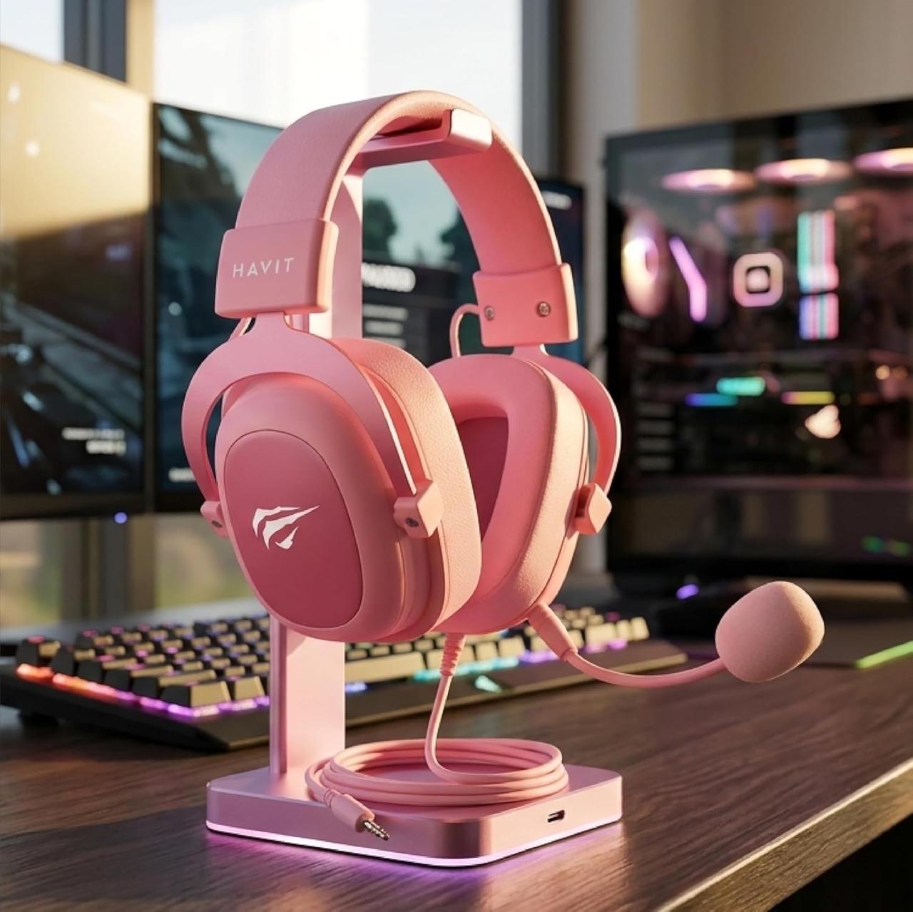 Havit Headphone Fone de Ouvido Pink H2002D