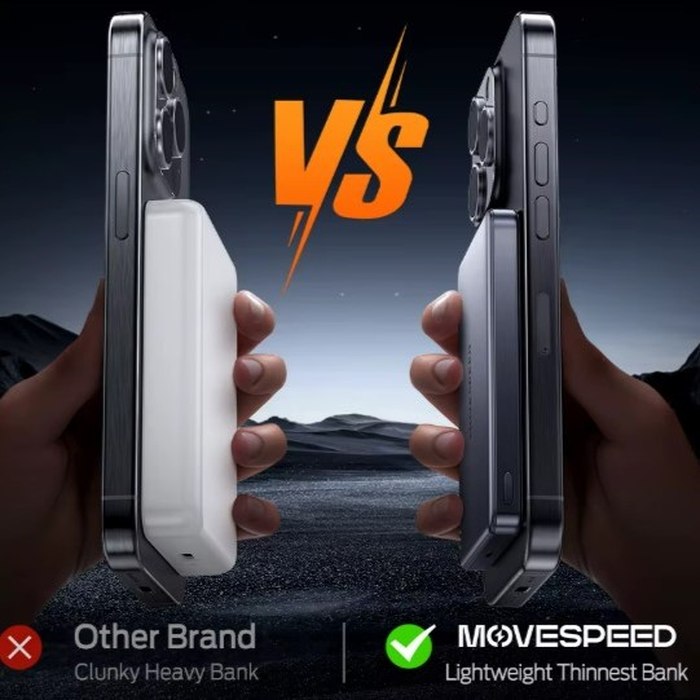 Bateria Magnética Slim MOVESPEED S10 10000mAh sem Fio