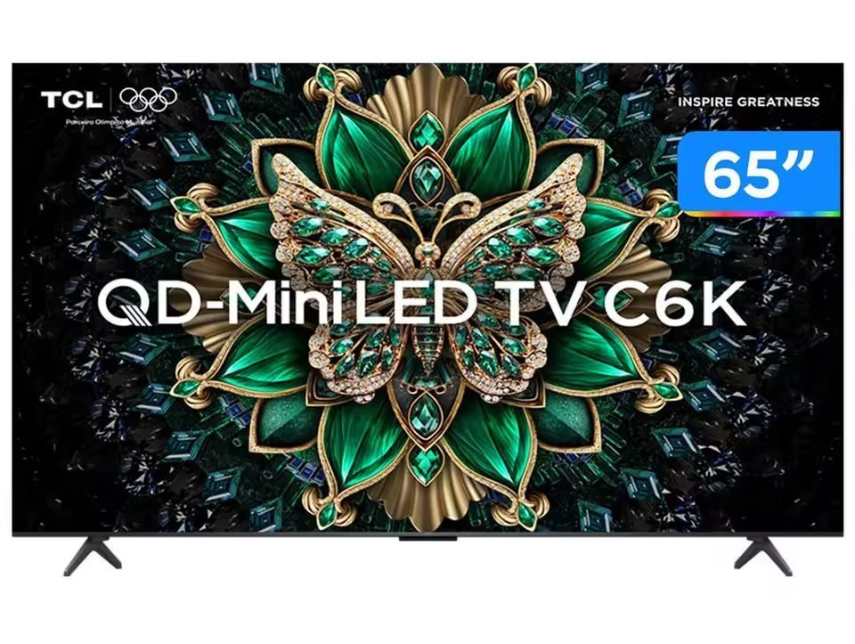 Smart TV 65" TCL 4K UHD MiniLED 120Hz Google TV (65C6K)