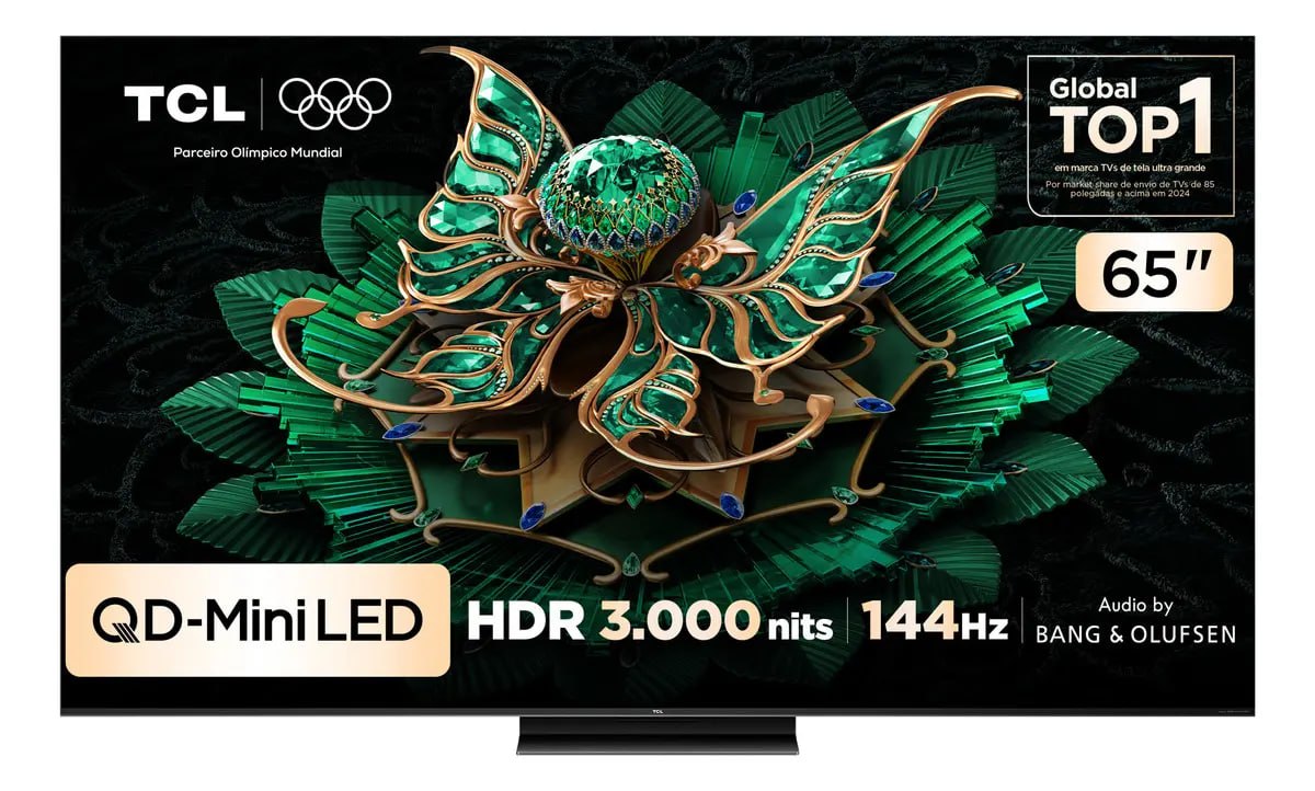 Smart TV 65" TCL 4K QD-MINI LED 144Hz (C7K)