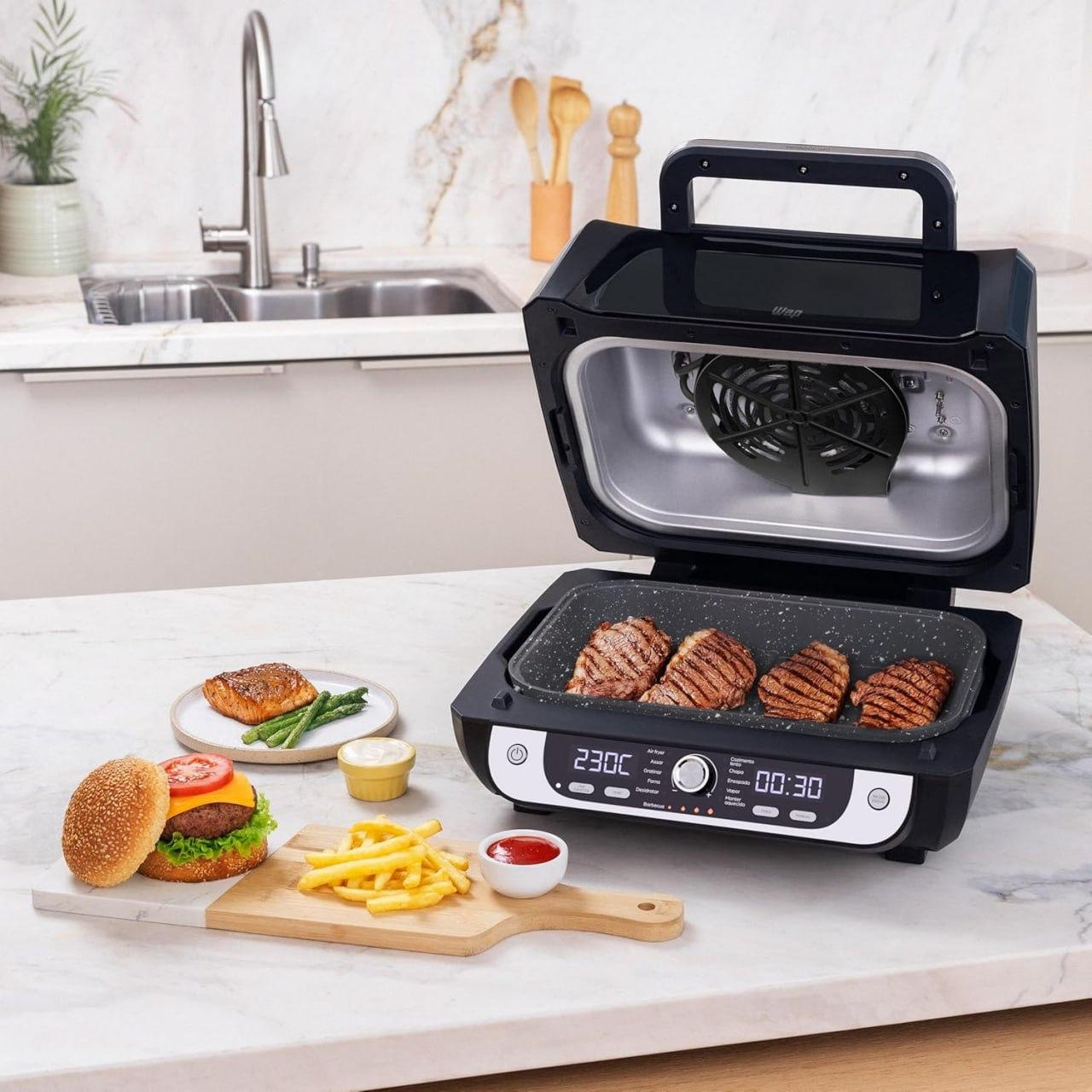 WAP Air Fryer Barbecue Digital 12 em 1 - 10L 1700W