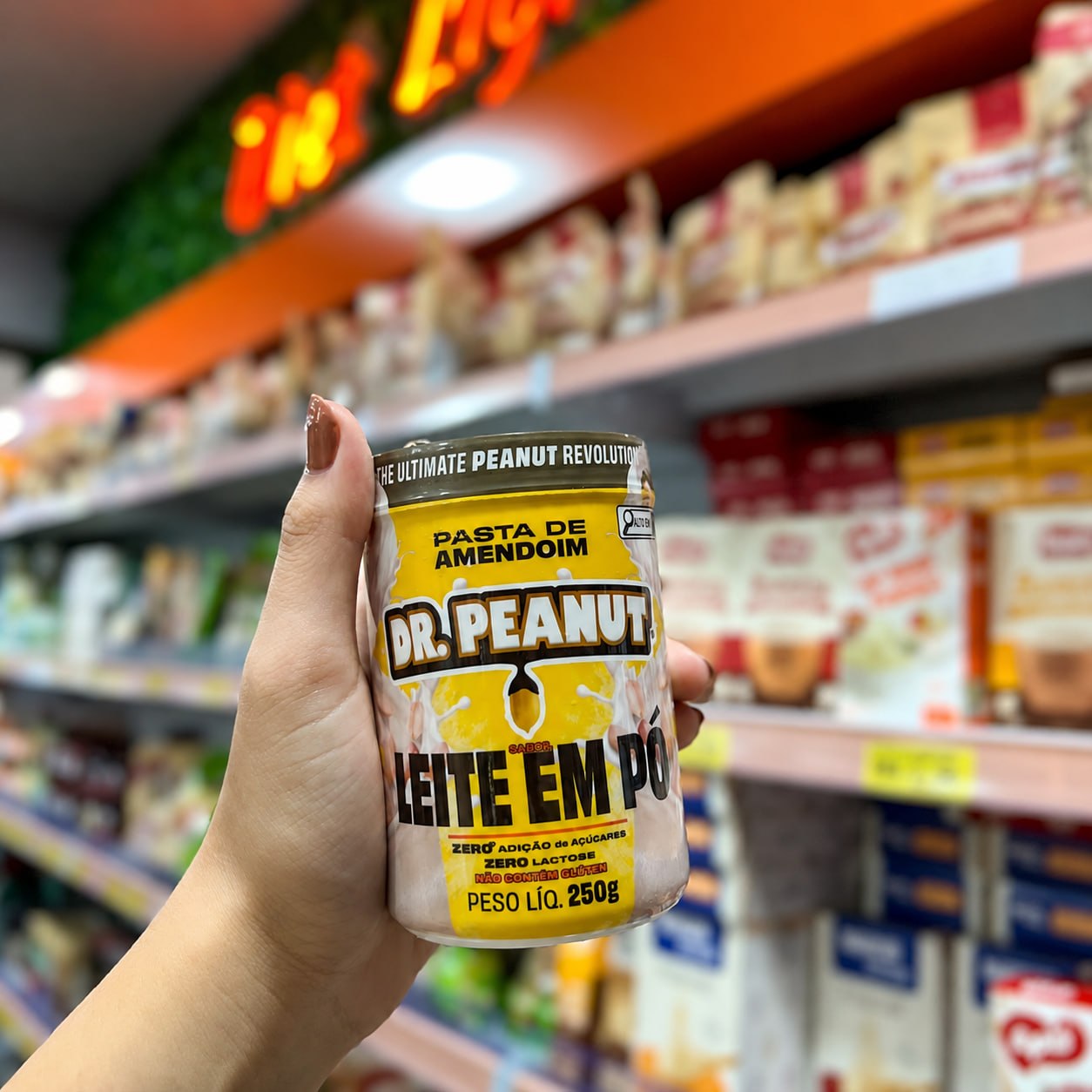 Dr. Peanut Pata de Amendoim Leite em Pó 250g com Whey Protein