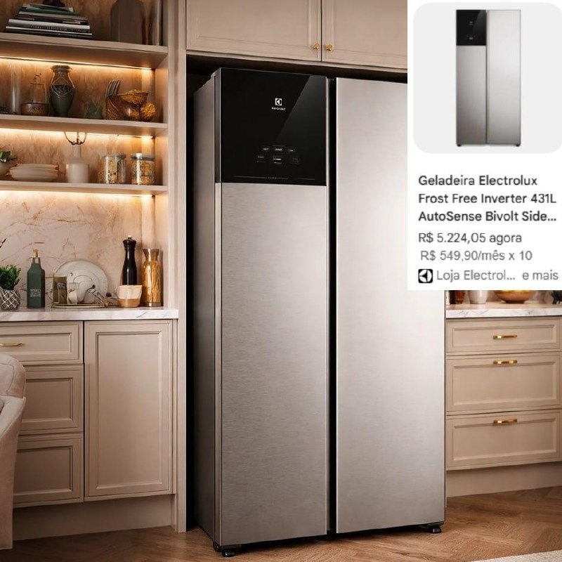 Geladeira Electrolux Frost Free Side by Side 431L Bivolt ES40S