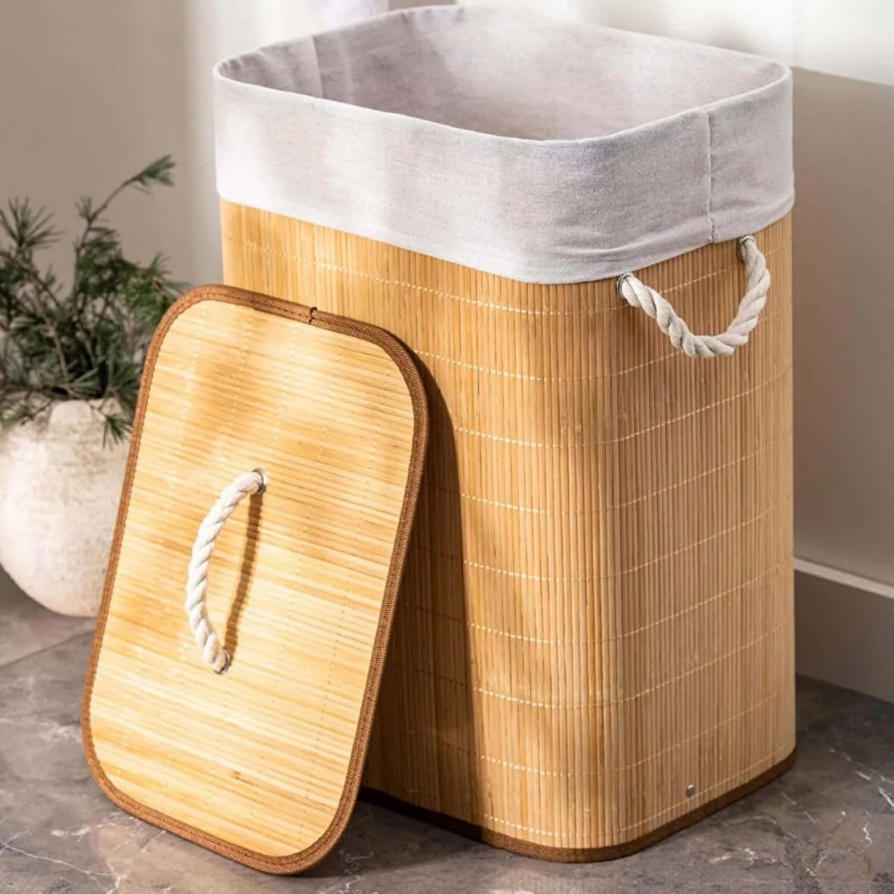 Cesto Bambu Retangular 72L