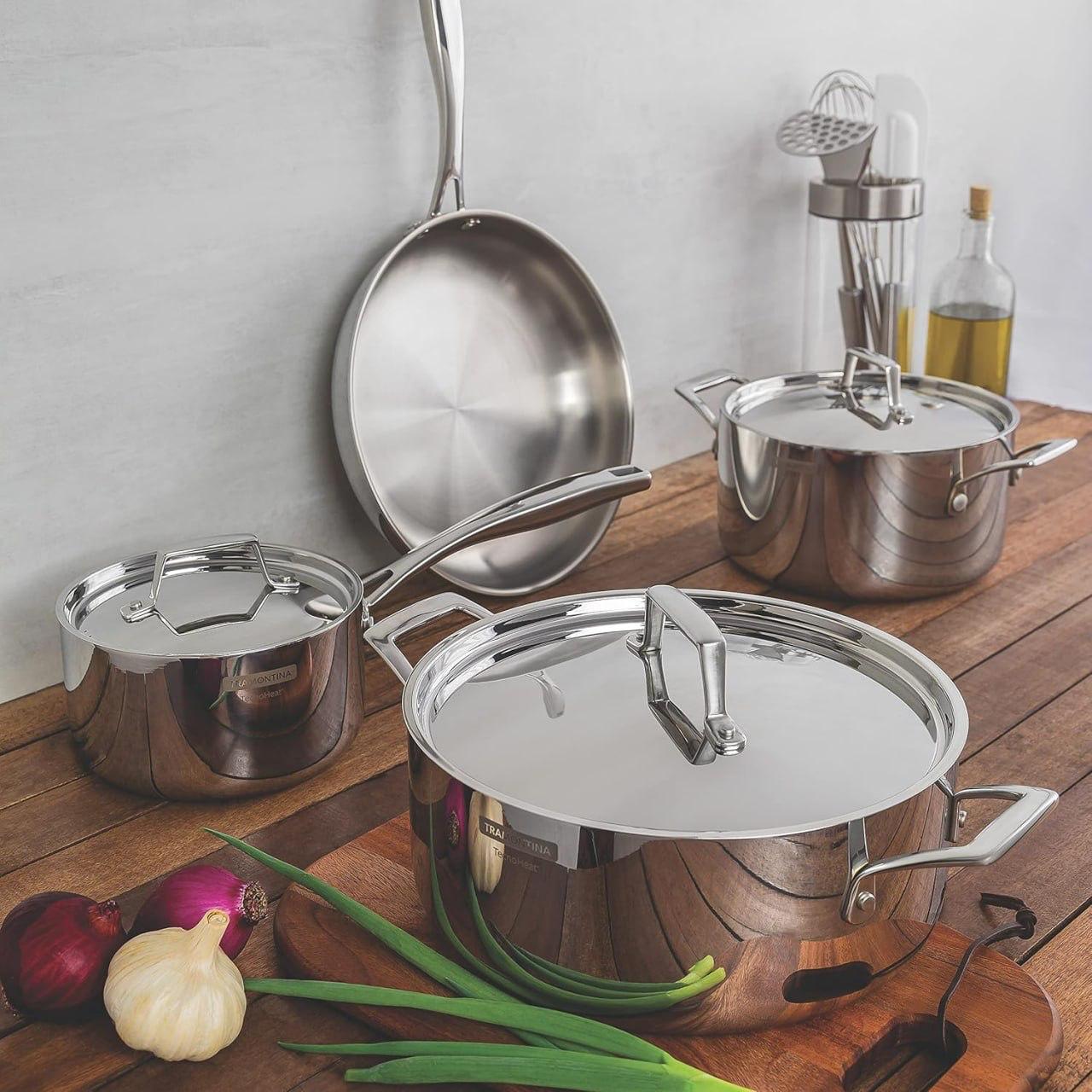 Jogo de Panelas Tramontina Grano Aço Inox 4 Peças