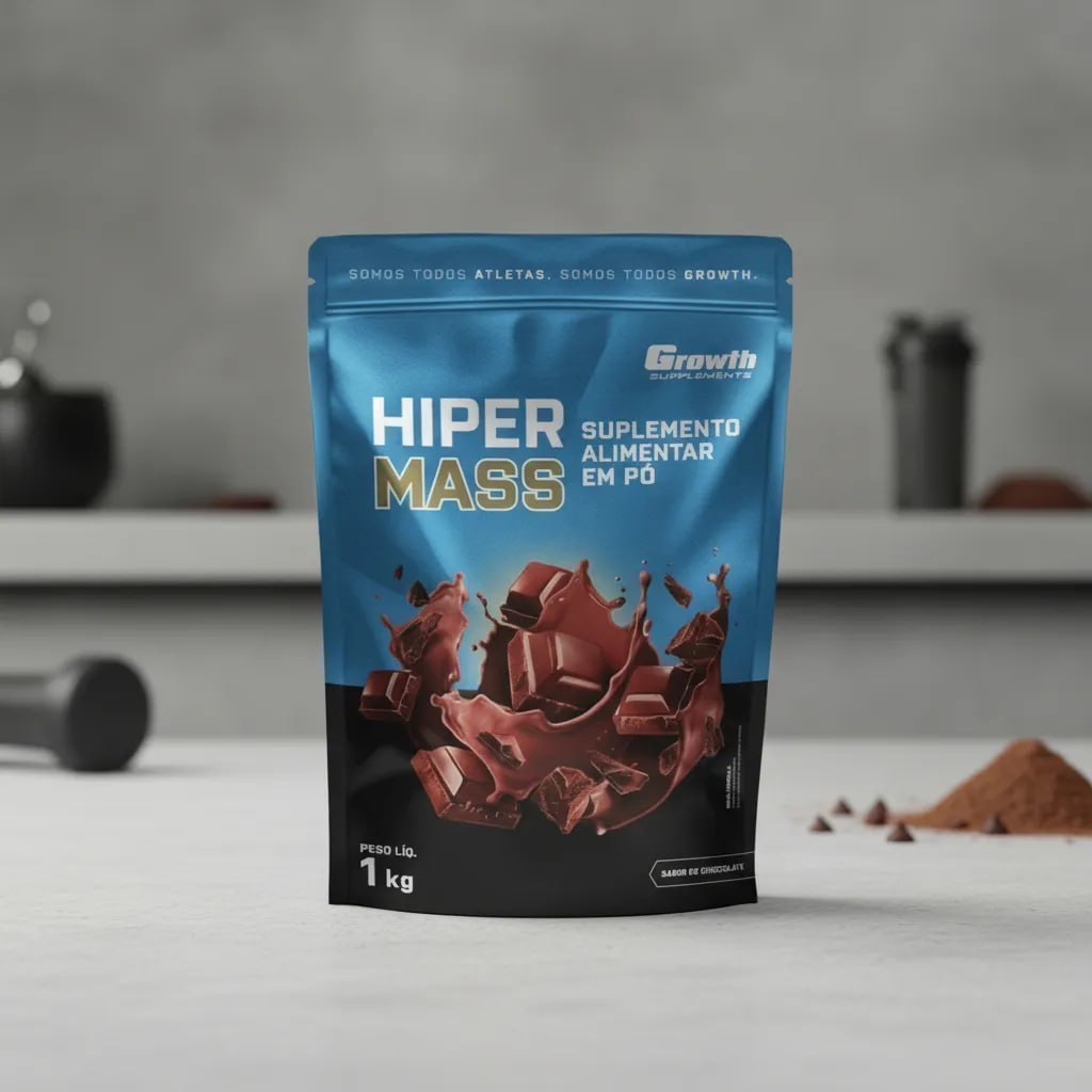 Hiper Mass 1kg Growth Supplements Sabor Chocolate