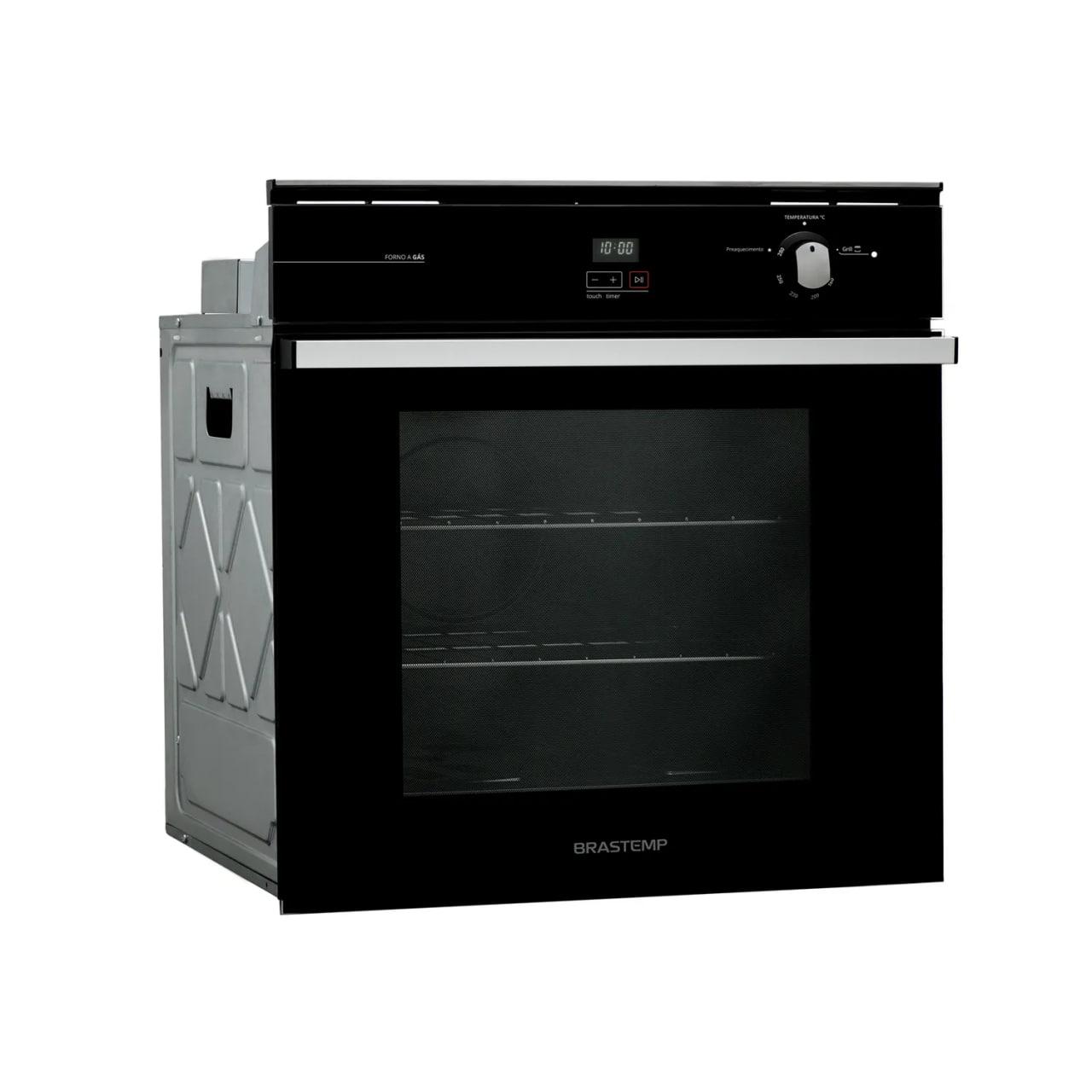 Forno de Embutir a Gás Brastemp 78L com Grill e Timer Touch BOA84AE