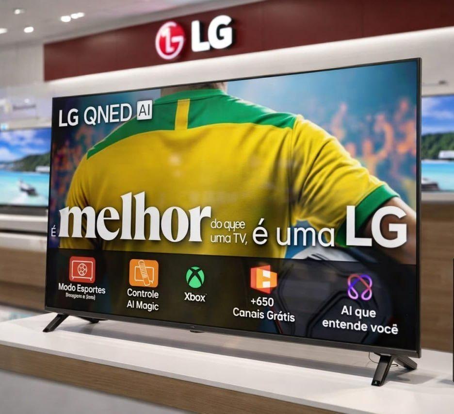 Smart TV LG 55" 4K QNED WebOS 25 com Processador AI a7 Gen8