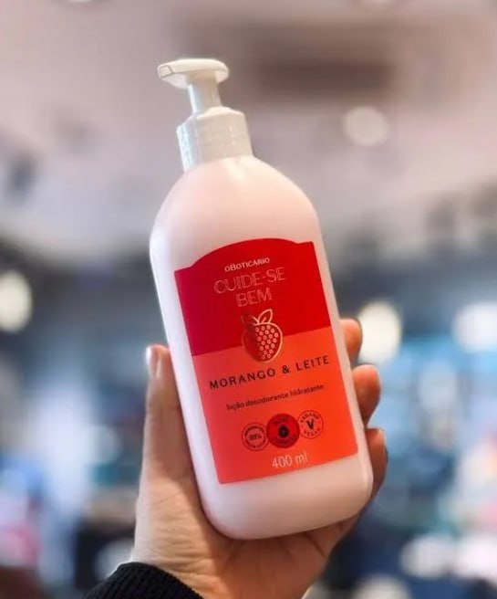 Hidratante O Boticário Cuide-se Bem Morango e Leite 400ml