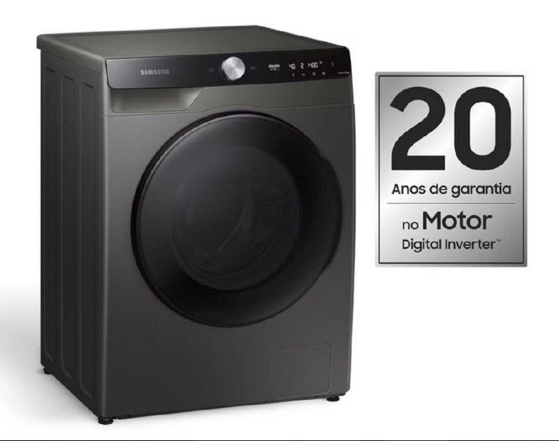 Lava e Seca Samsung 13KG Inox Inverter Ecobubble WD13FG