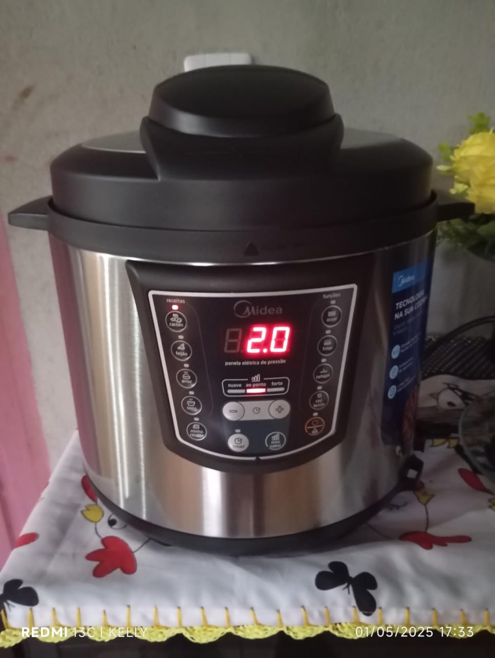 Panela de Pressão Elétrica Digital Midea 6L