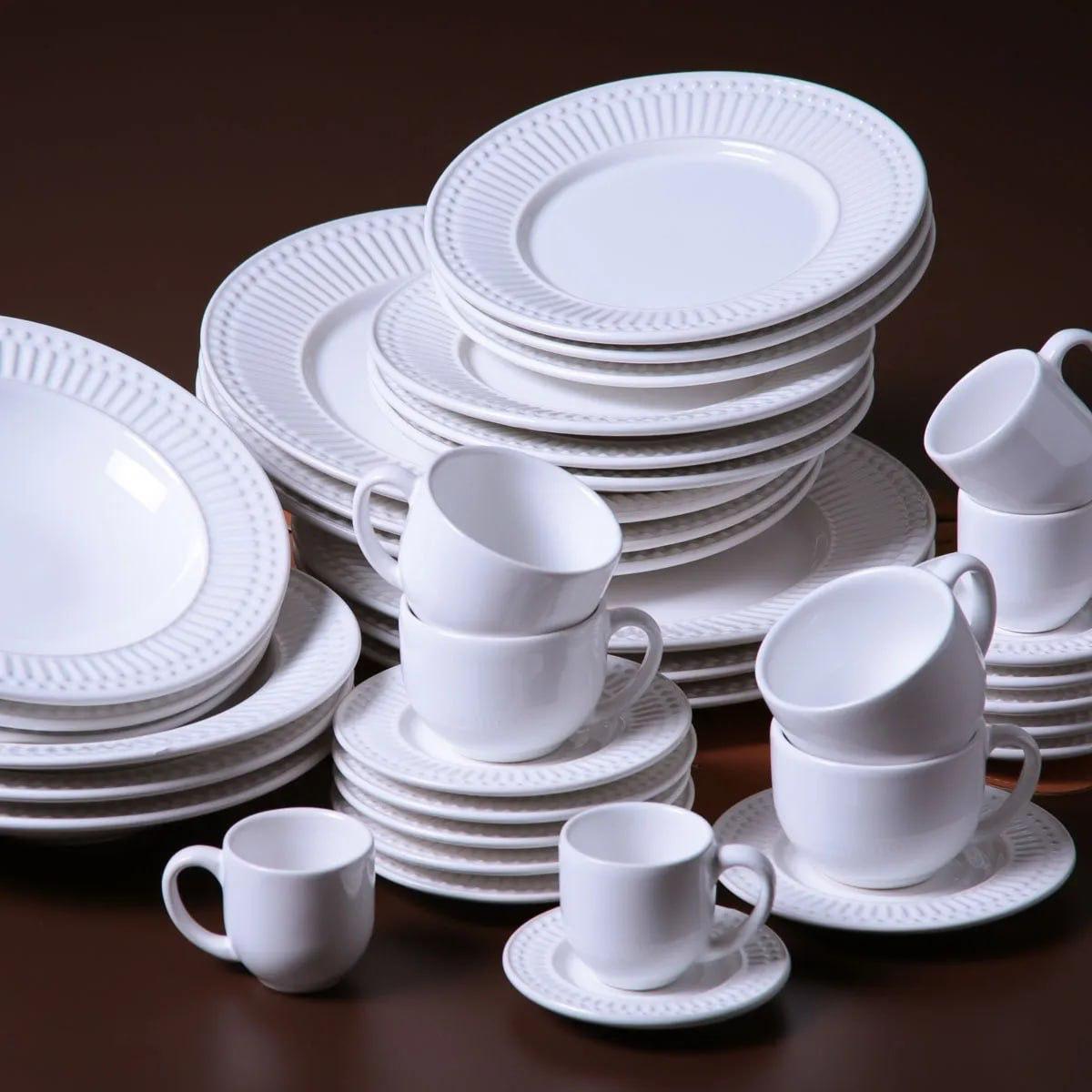 Aparelho de Jantar 20 Peças Porto Brasil Roma Branco