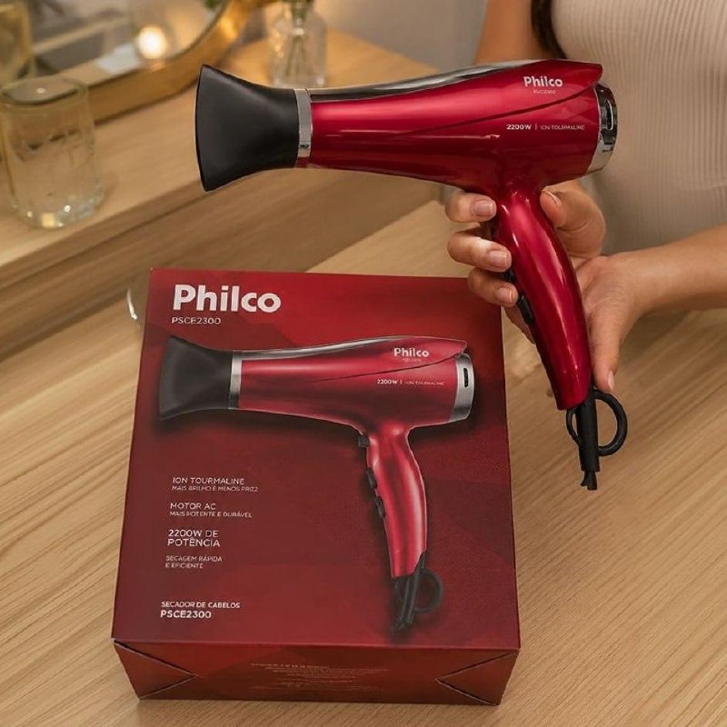 Secador de Cabelos 2200W PSC2300 Motor DC Philco Bivolt