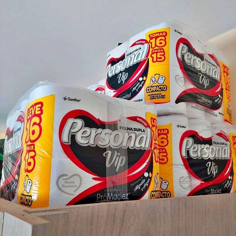 Personal Papel Higiênico VIP Folha Dupla 16 Unidades 30M
