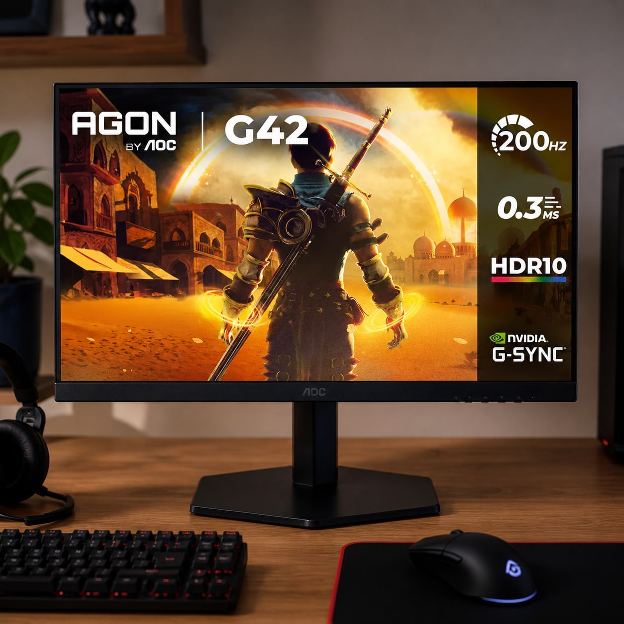Monitor Gamer AOC Agon G42 24" IPS 200Hz 0.3ms