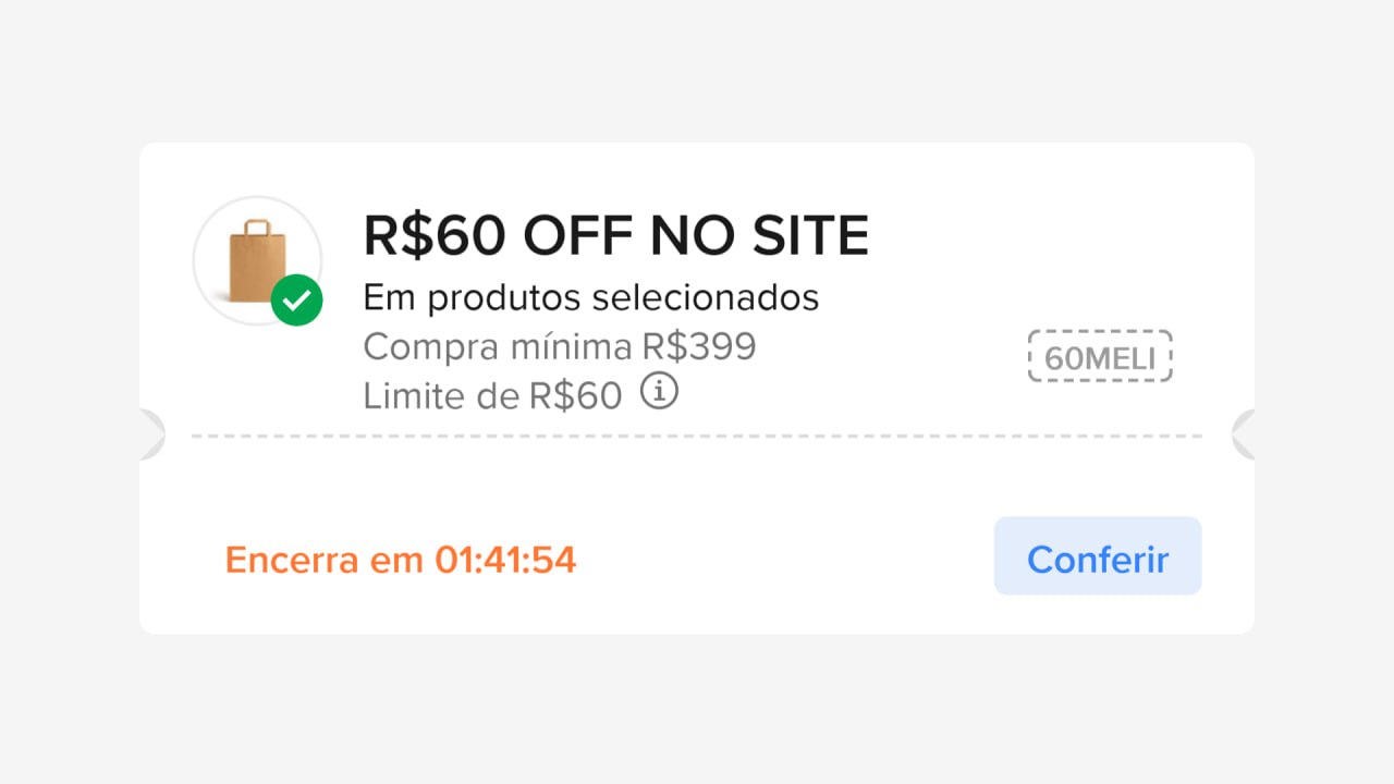 Cupom Mercado Livre - R$60 OFF