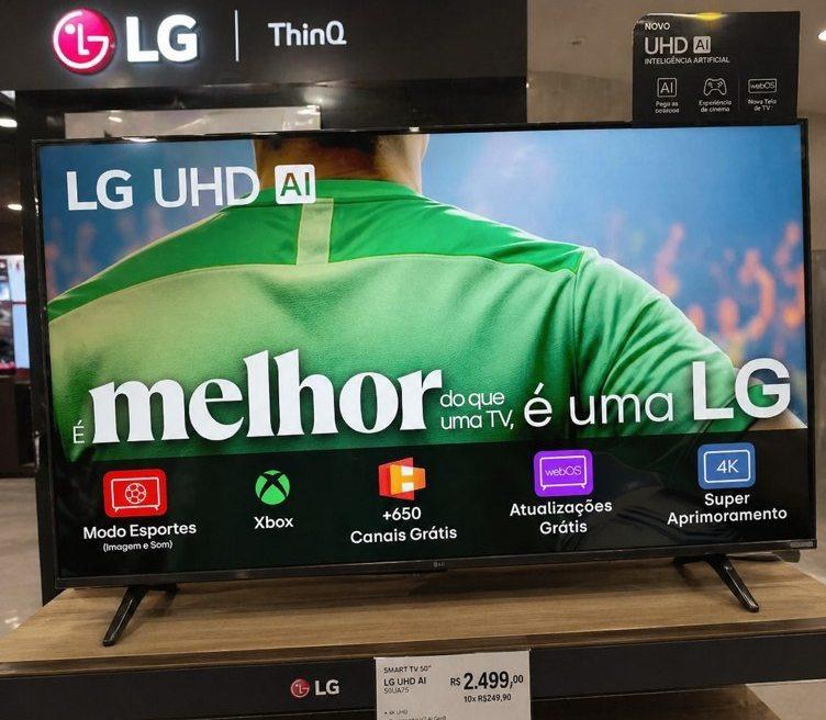 Smart TV 50" LG UHD AI TV HDR10 (UA75)