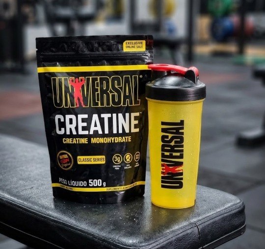 Kit Creatina Monohidratada 500g + Coqueteleira Universal Nutrition