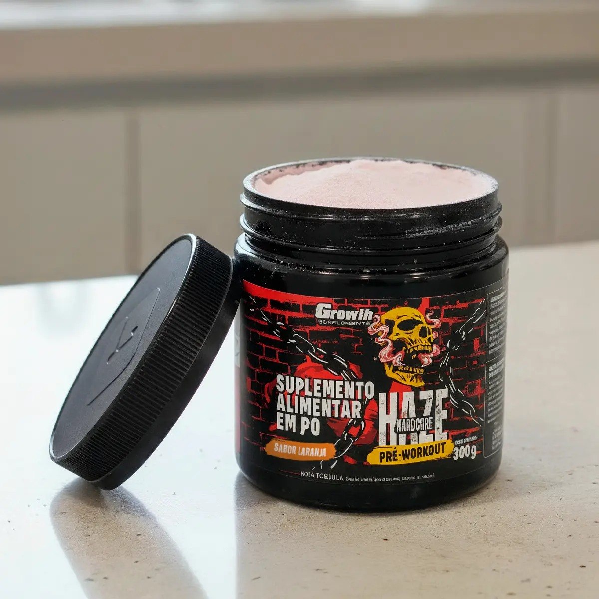 Pré-Treino Growth Supplements Haze Hardcore 300g Laranja