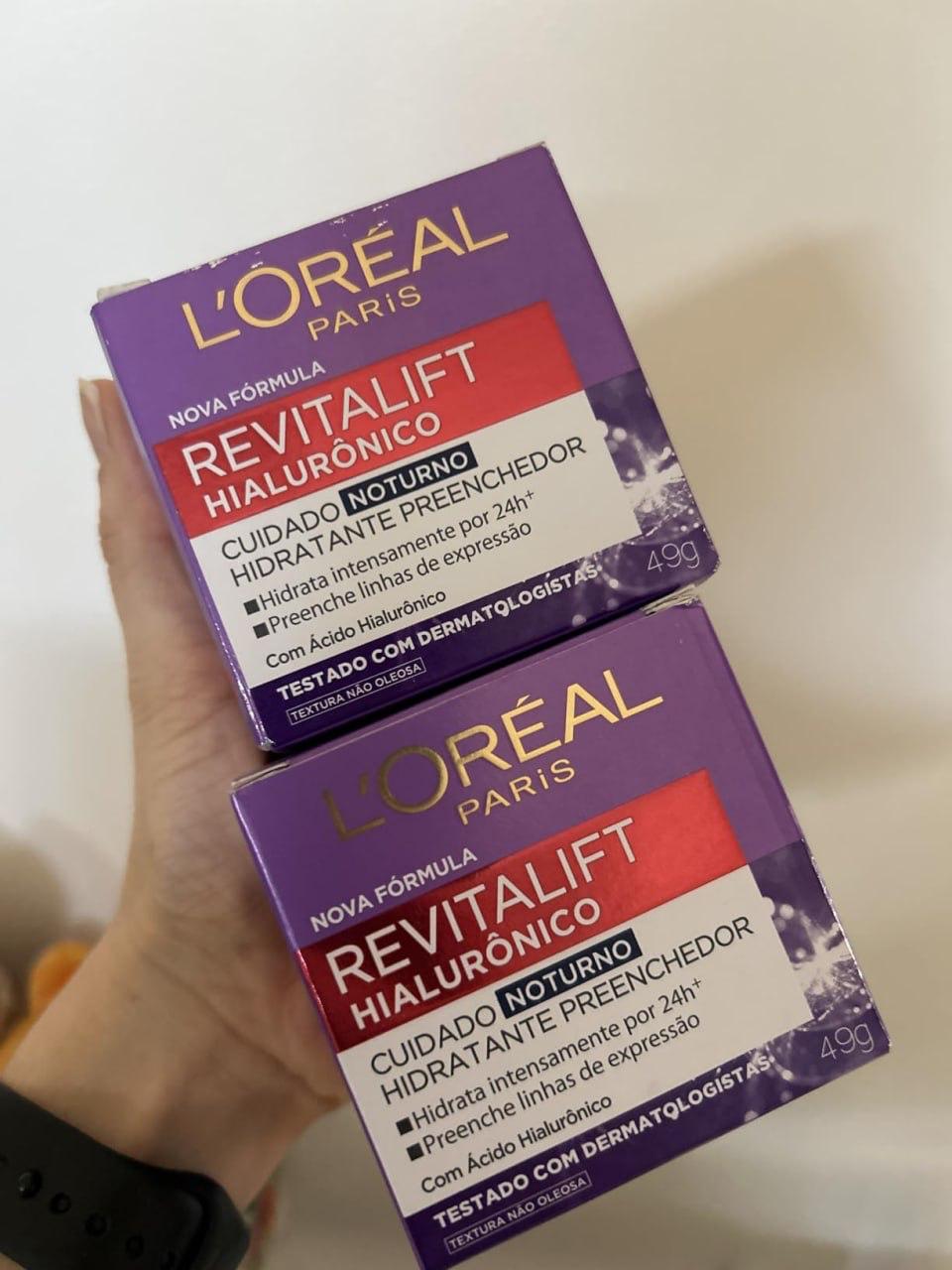 Creme Facial Noturno L'Oréal Paris Revitalift com Ácido Hialurônico 49g