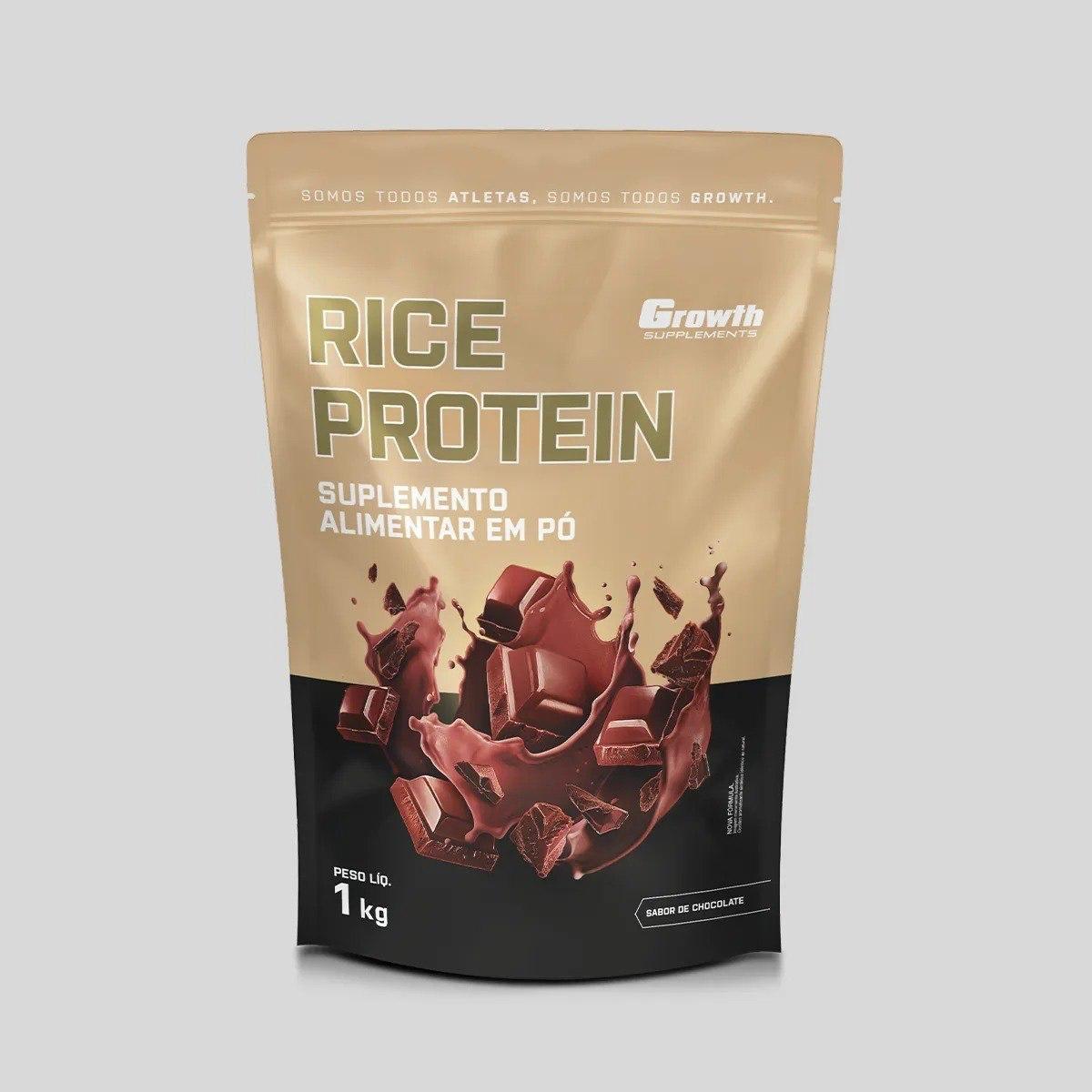 Proteína de Arroz 1kg Growth Supplements Sabor Chocolate