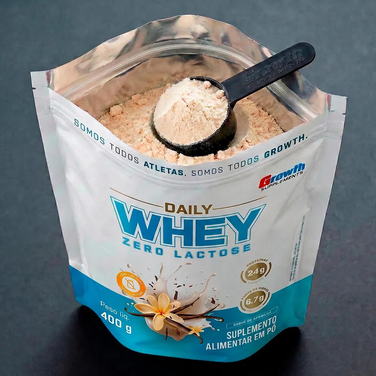 Daily Whey Protein Zero Lactose 400g Growth Supplements