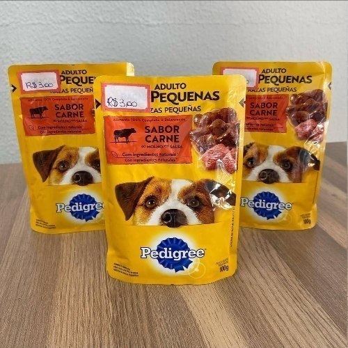 Ração Úmida Pedigree Sachê Carne - 18 unidades Raças Pequenas