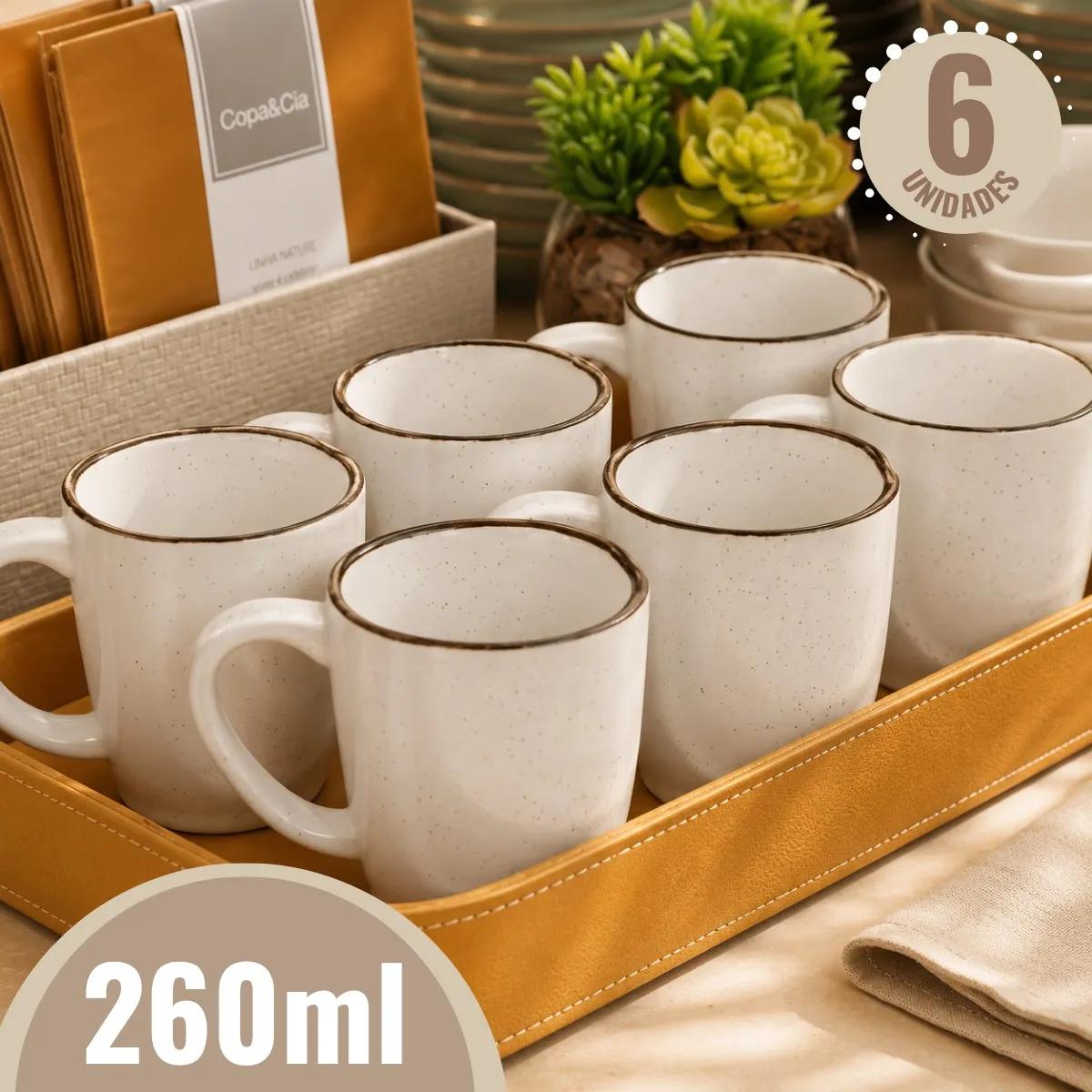 Conjunto 6 Canecas Ryo Maresia 260ml Oxford