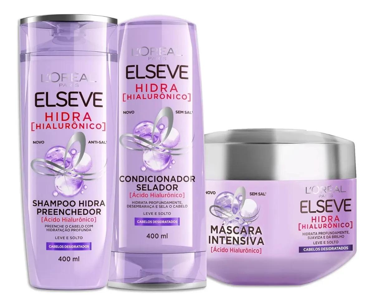 L'Oréal Paris Elseve Hidra Hialurônico Kit 3 Produtos