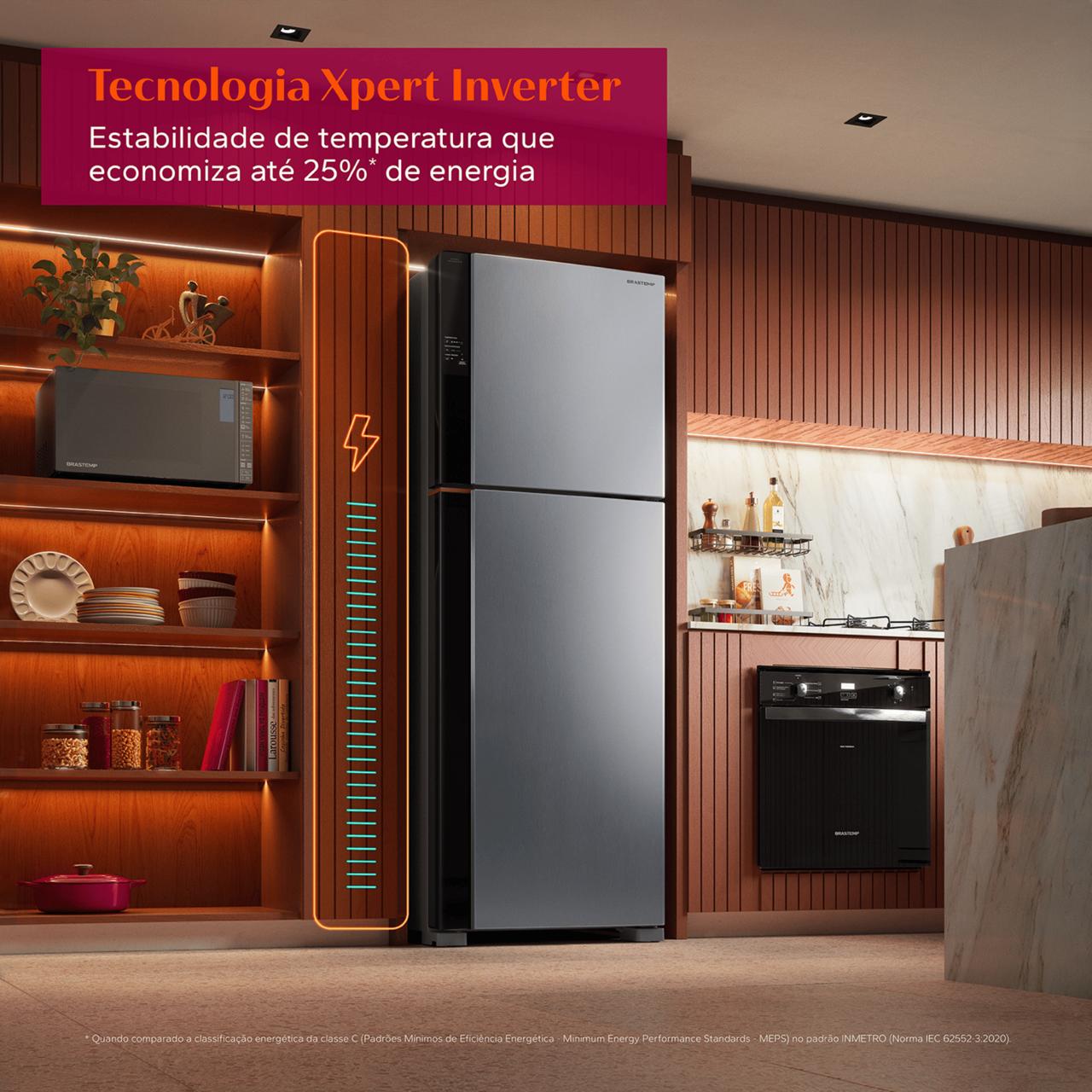 Geladeira Brastemp B= Smart Frost Free INVERTER 512L Inox WiFi
