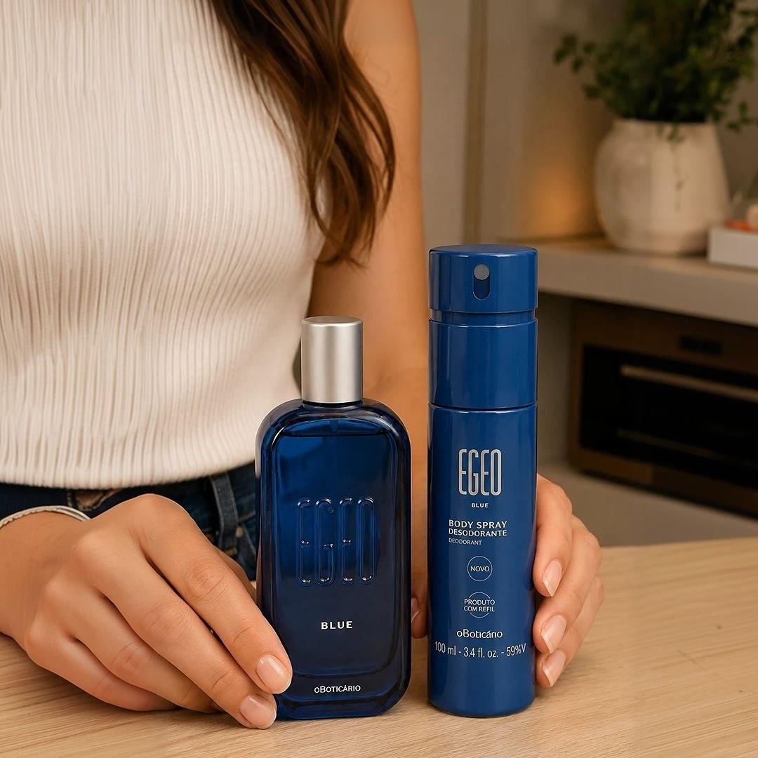 Combo Egeo Blue Desodorante Colônia 90ml + Body Spray 100ml