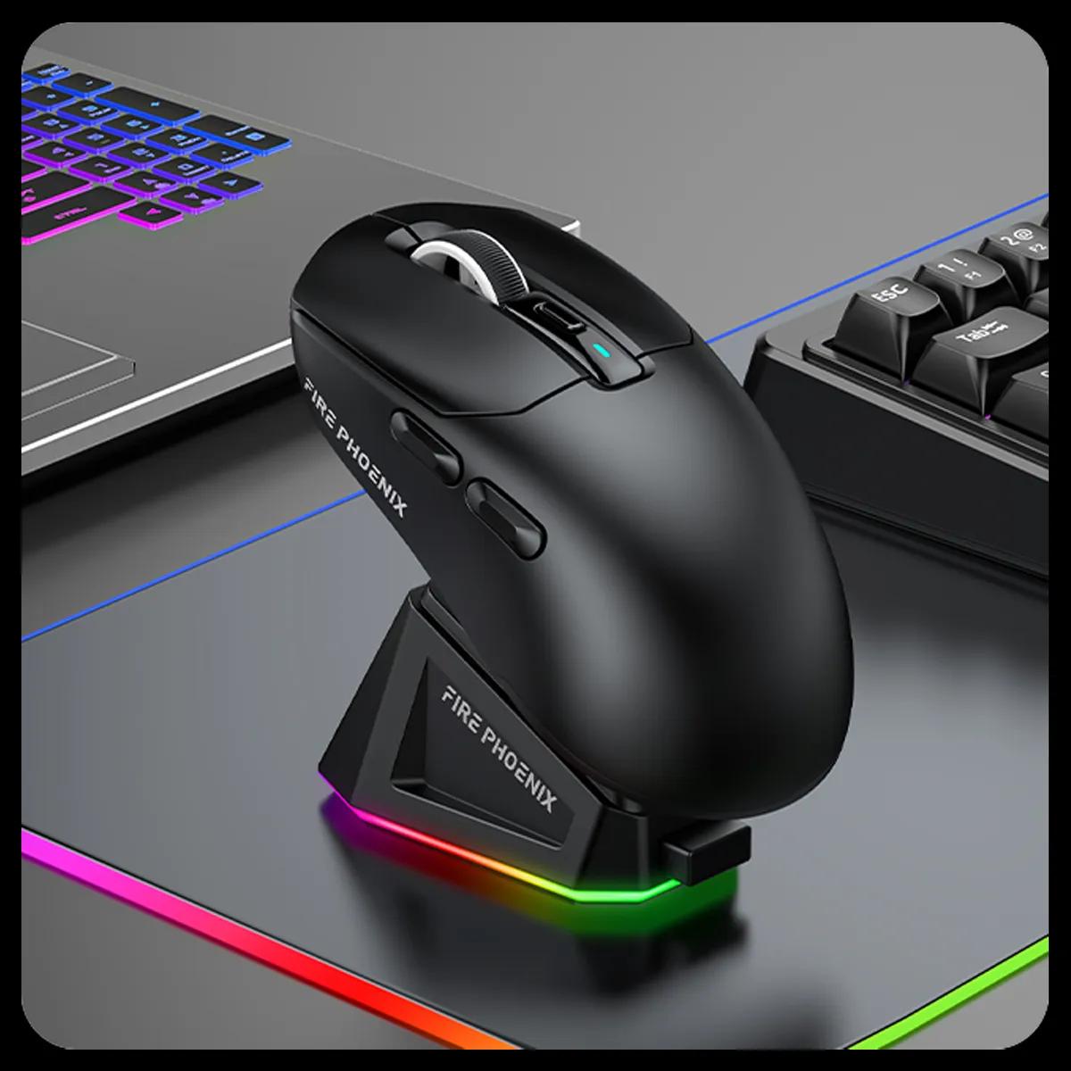 Mouse Gamer Sem Fio Fire Phoenix 24.000dpi PAW3311