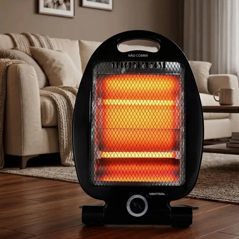 Aquecedor Elétrico Quartzo Doméstico 800W Ventisol