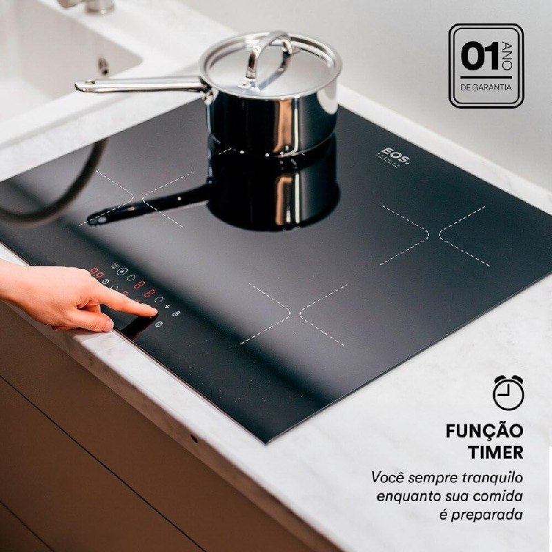Cooktop de Indução Eos 4 Bocas 7200W ECI04EP3 220V