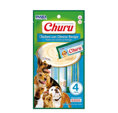 Churu Dog Sabor Frango com Queijo 4un de 14g