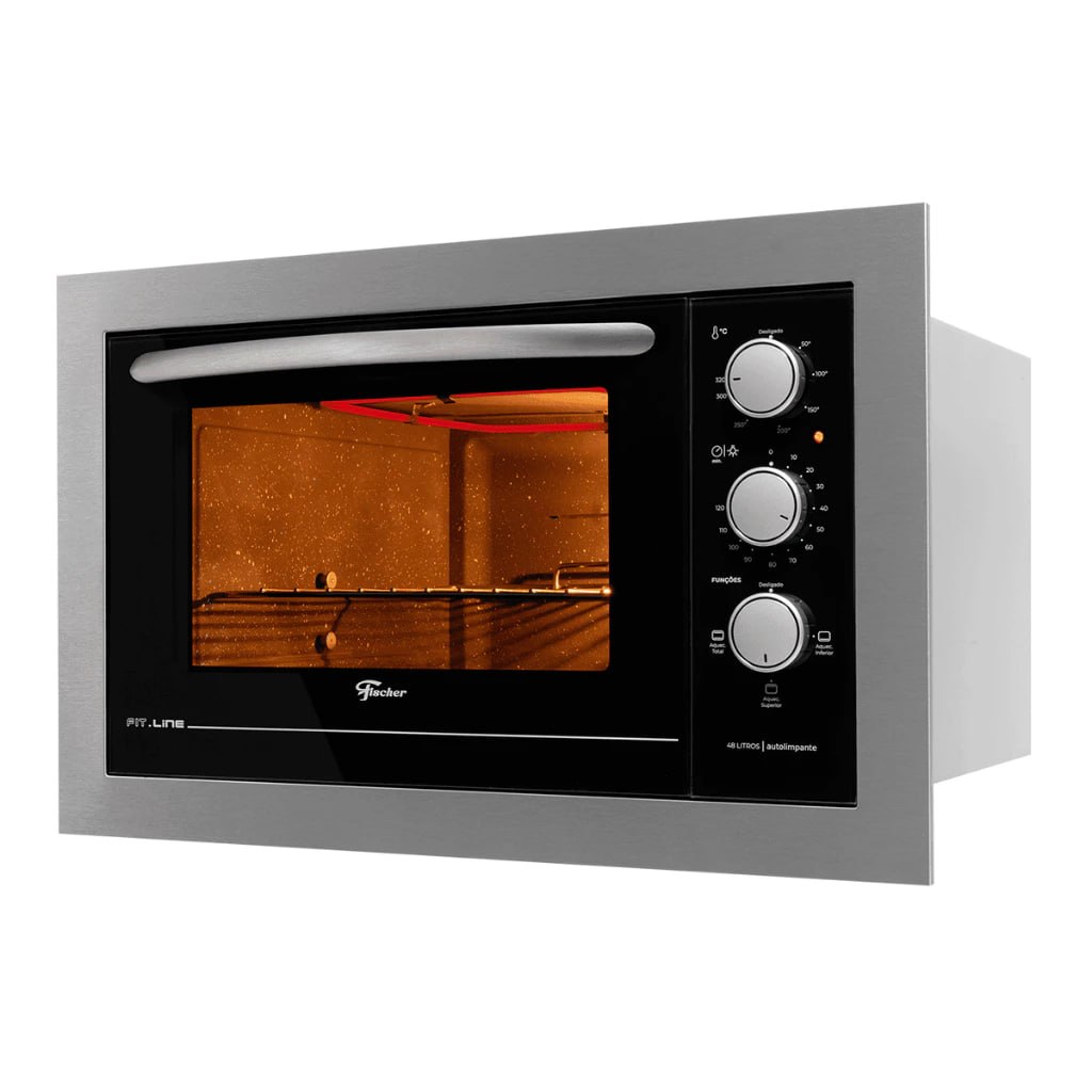 Forno Elétrico de Embutir Fischer Fit Line 48 Litros