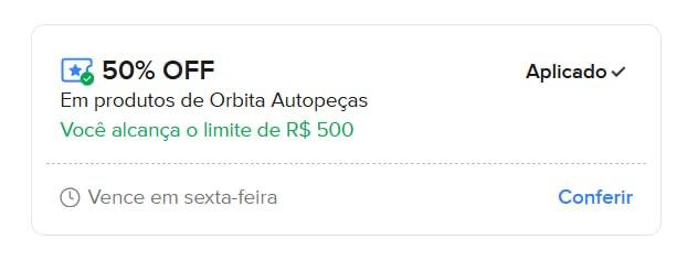 Autopeças - Cupom 50% OFF