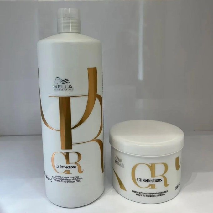 Kit Wella Professionals Oil Reflections Shampoo 1L + Máscara 500ml