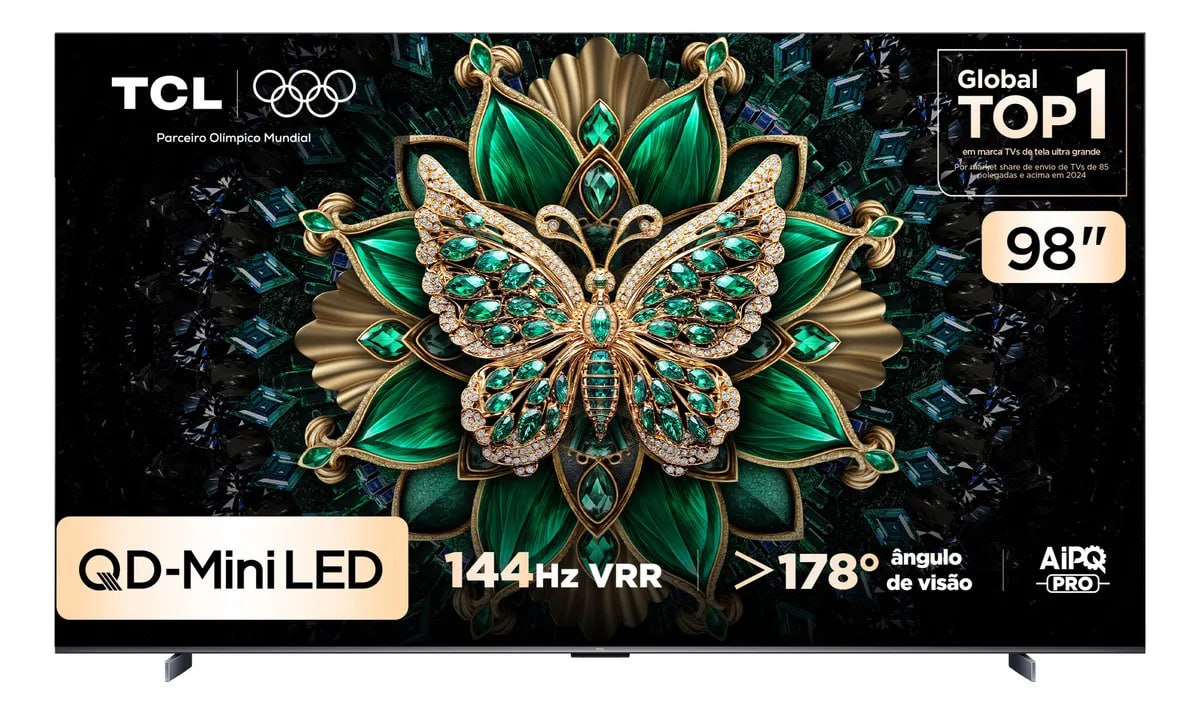 Smart TV TCL 98'' 4K QD-MINI LED Dolby Vision IQ com Subwoofer