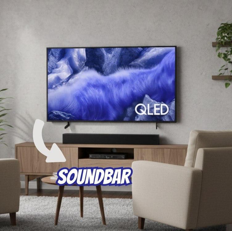 Samsung Combo Vision AI TV 65" QLED 4K QEF1 + Soundbar HW-B450F