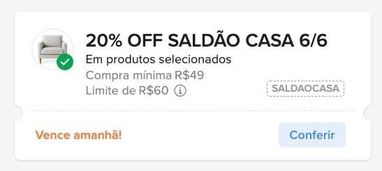 Cupom Mercado Livre em Casa - 20% OFF