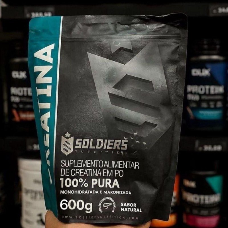 Creatina Monohidratada 100% Pura 600g Soldiers Nutrition