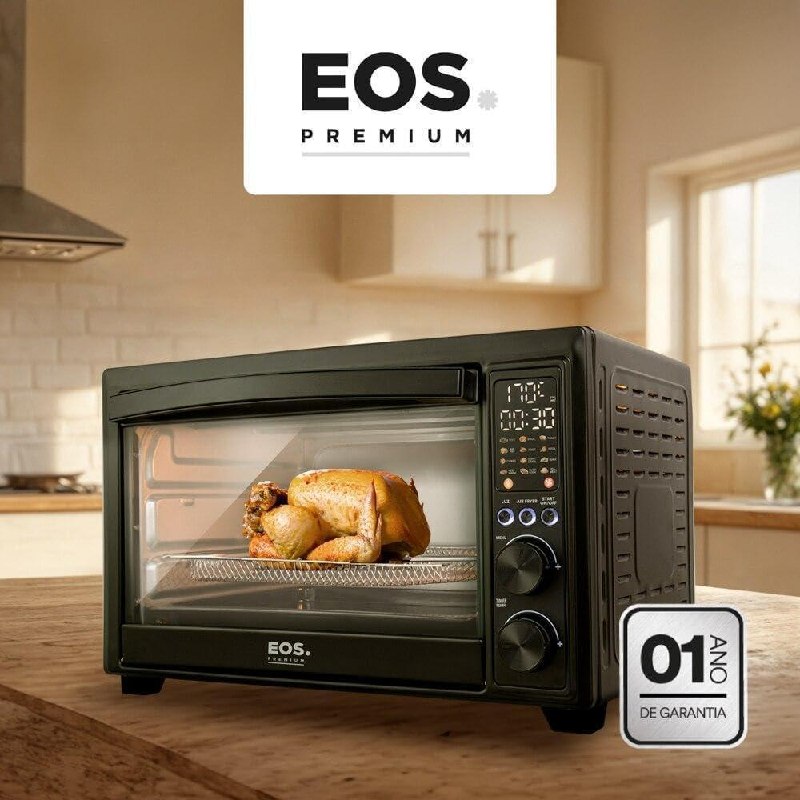 Forno e Fritadeira Air Fryer EOS 38L Digital Premium ALL BLACK