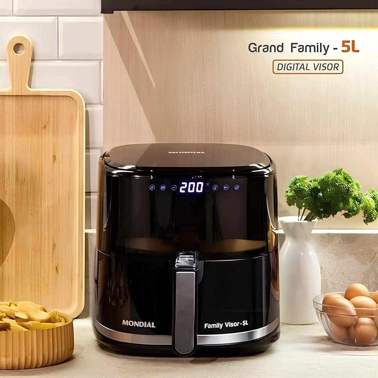 Air Fryer Digital 5L MONDIAL Family Visor 2000W AF-50-DV